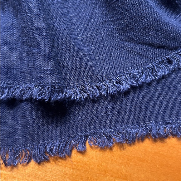 Umgee Full Size Raw Hem Folded Sleeve Tiered Linen Blend Flowy Babydoll Dress - Picture 10 of 11